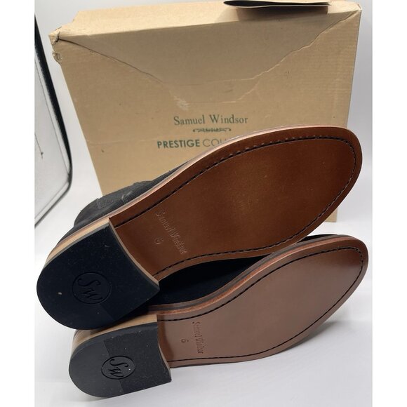 Samual Windsor Men’s Chelsea Boots  Size 6 UK Hand Made Quality Black Suede - Picture 6 of 8